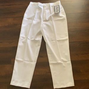 BEND OVER TROUSERS PANTS SZ 16P. WHITE  NEW STRAIGHT LEG RELAXED FIT